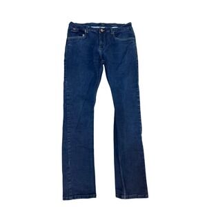 Zara Man Denim Couture Jeans‎ Slim Fit Dark Wash Comfort Stretch Size 34
